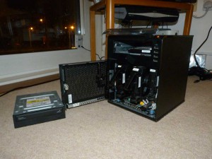 The HP Microserver in a state of repair