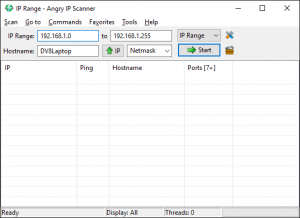 Angry IP Scanner Interface