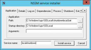 nssm install